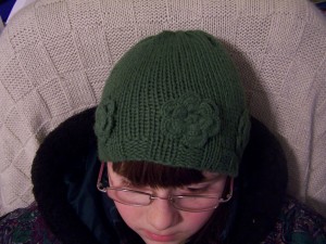 Flowered Alpaca Hat