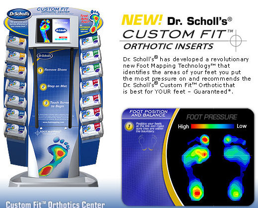 dr scholl's foot mapping kiosk
